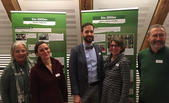 Neujahrsempfang der Grünen: Mit der Ausstellung "40 Jahre Grüne"
