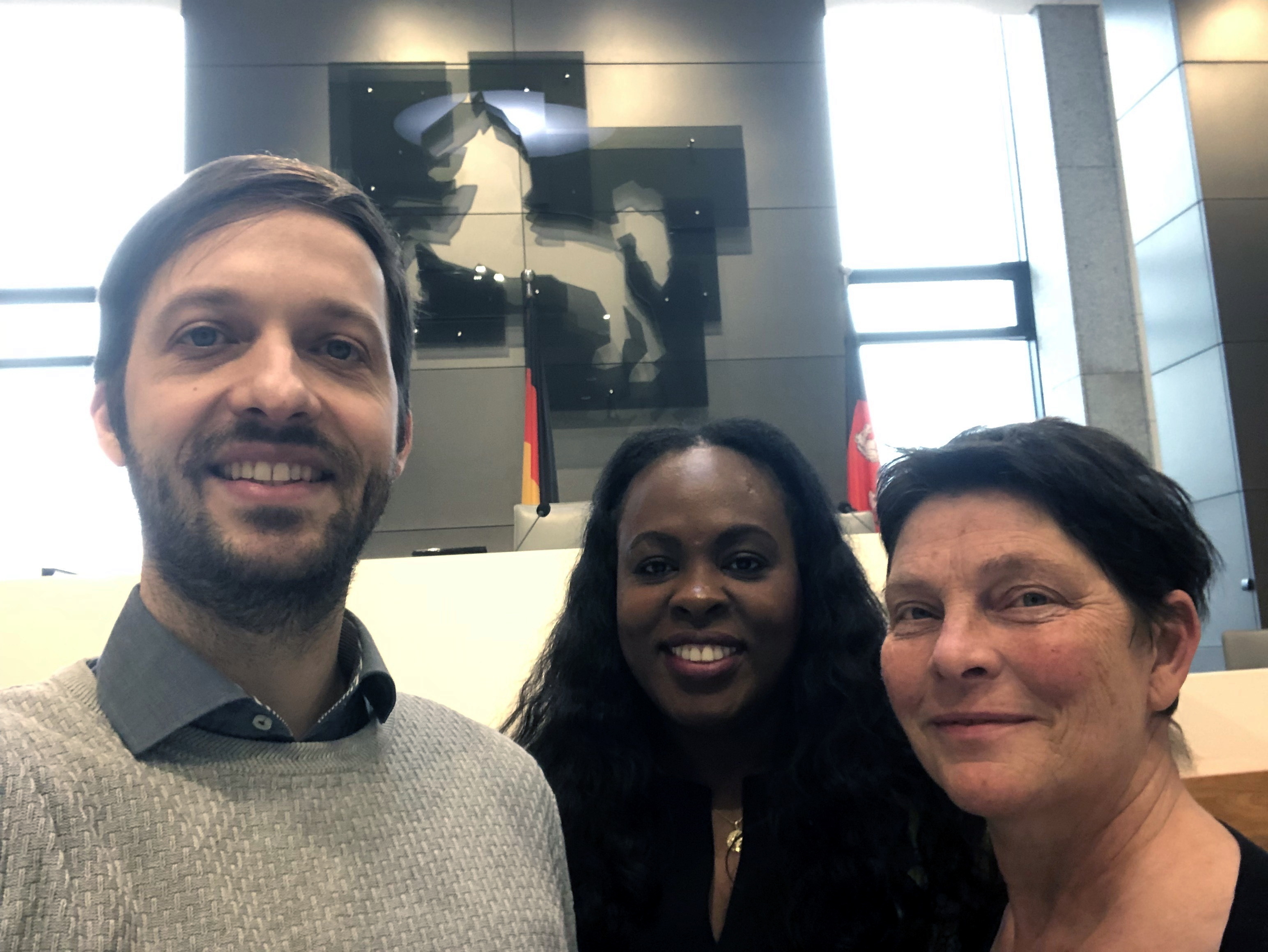 Gespräch über Windenergie