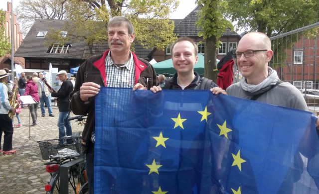 Die Grünen Kandidaten auf dem Ökomarkt