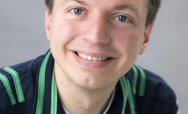 Grüner Direktkandidat auf dem Ökomarkt